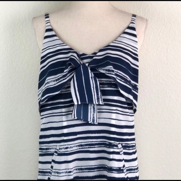 Cabi 5264 Knot Dress Nautical Stripe V-Neck Small - Picture 3 of 5